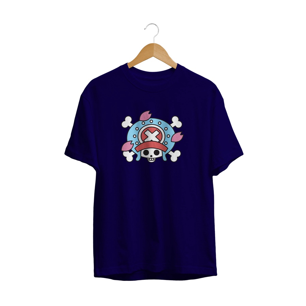 BAJU KAOS ANIME MANGA CHOPPER FLAG ONE PIECE PLASTISOL PREMIUM