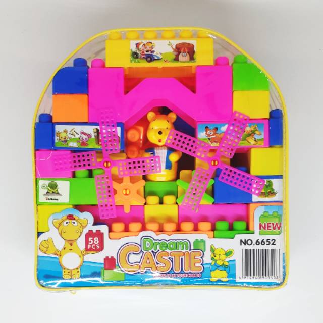 Mainan susun puzzle lego castle besar dan kecil