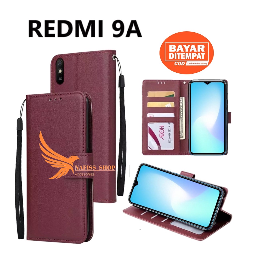 Xiaomi Redmi 9A Case Flip / Case Kulit For Redmi 9A Dompet Hp flip wallet case standing flip cover H