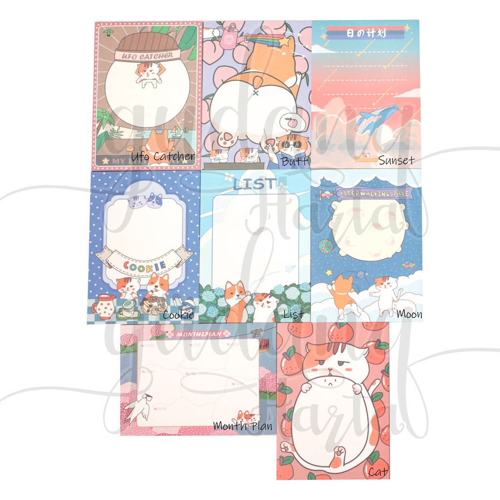 Memo Kucing Meow Imut Lucu Memopad Cat memo DIY Scrapbook GH 301241