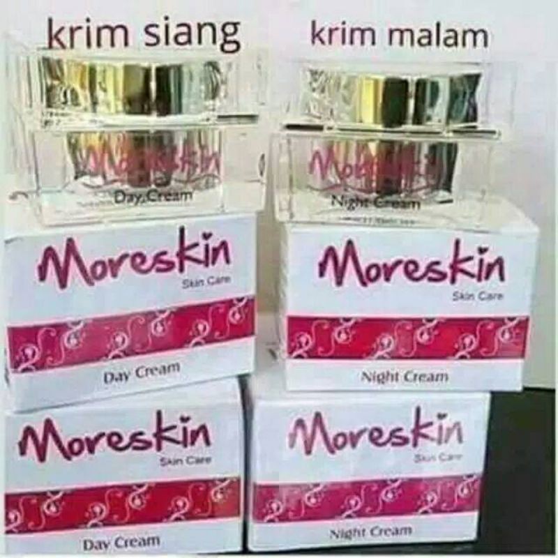 Cream pemutih wajah - Cream wajah bpom - Cream wajah glowing bpom - Moreskin Cream siang malam