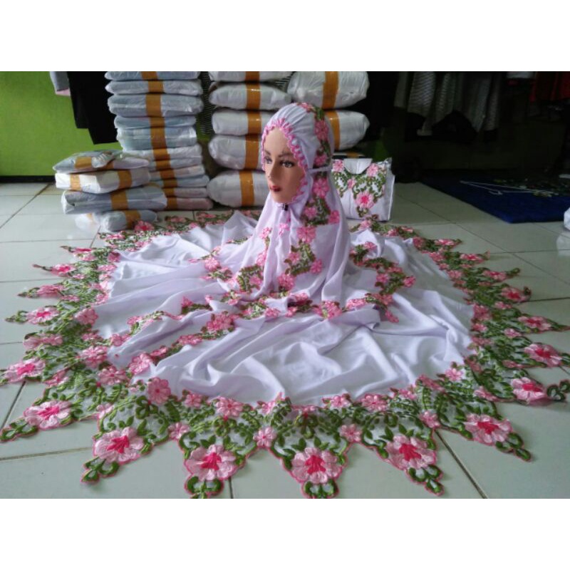 grosir mukena bordir mukena potongan mukena dewasa mukena potongan polino grosir termurah mukena