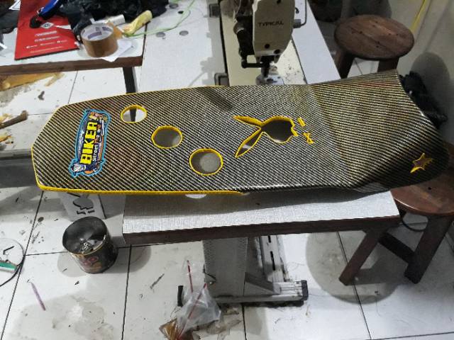 Jok vixion old lubang plaboy karbon biker