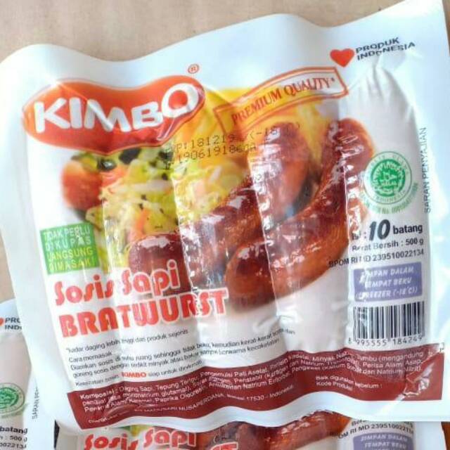 Jual Sosis Kimbo/Sosis Sapi Bratwurst Kimbo/Kimbo | Shopee Indonesia