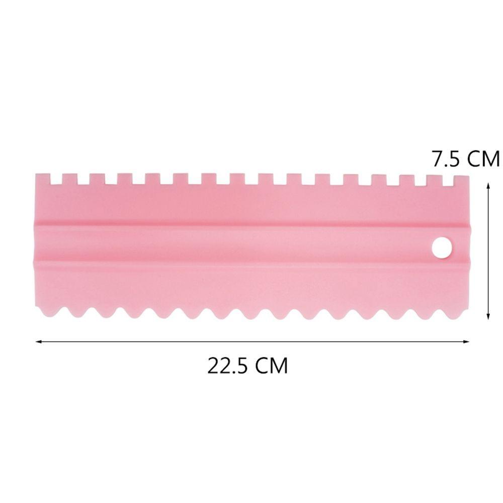 [Elegan] Mousse Dekorasi Kue Plastik 8desain Polisher Scraper Tekstur Icing Smoother Set