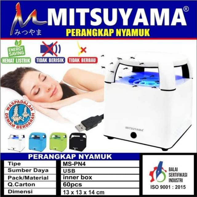 Perangkap Nyamuk LED PORTOTI MS-PN4 MITSUYAMA Perangkap Nyamuk Mini Lamp