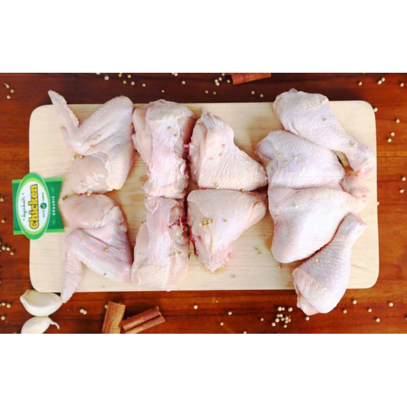 

Ayam Prebiotik Utuh / Karkas Berkah Chicken Parting 10 (900-1000 gram)
