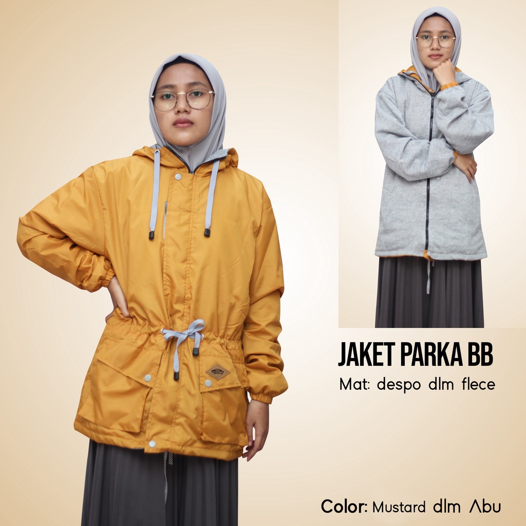 Jaket Parka Cewek Size L XL XXL