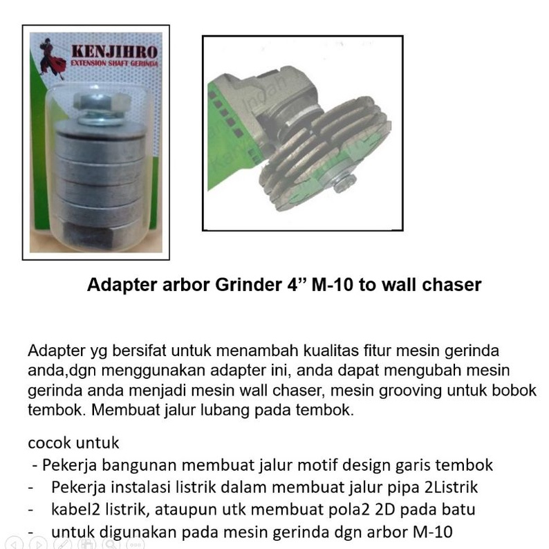 BAUT ADAPTER EXTENSION SHAFT GERINDA M-10 WALLCRAISER KENJIHRO 100% ORIGINAL