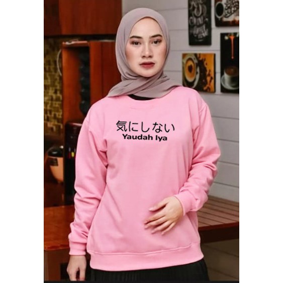 Kaos Lengan Panjang yauda iya / Kaos Sweatshirt / Atasan Wanita / Atasan Wanita Lengan Panjang