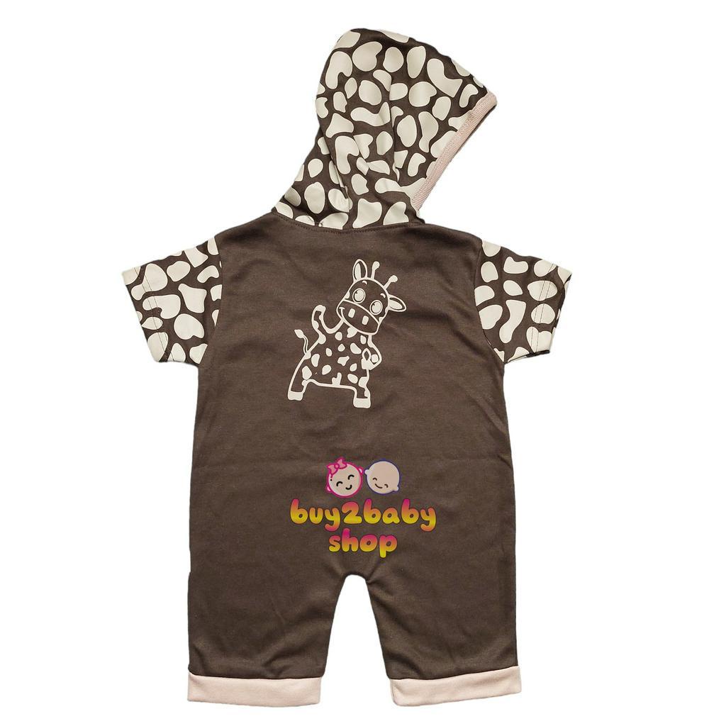 Jumper pendek romper bayi dengan hoodie Cow Series Tom Pege Tom-Tom 6-12 Bulan 1 PCS