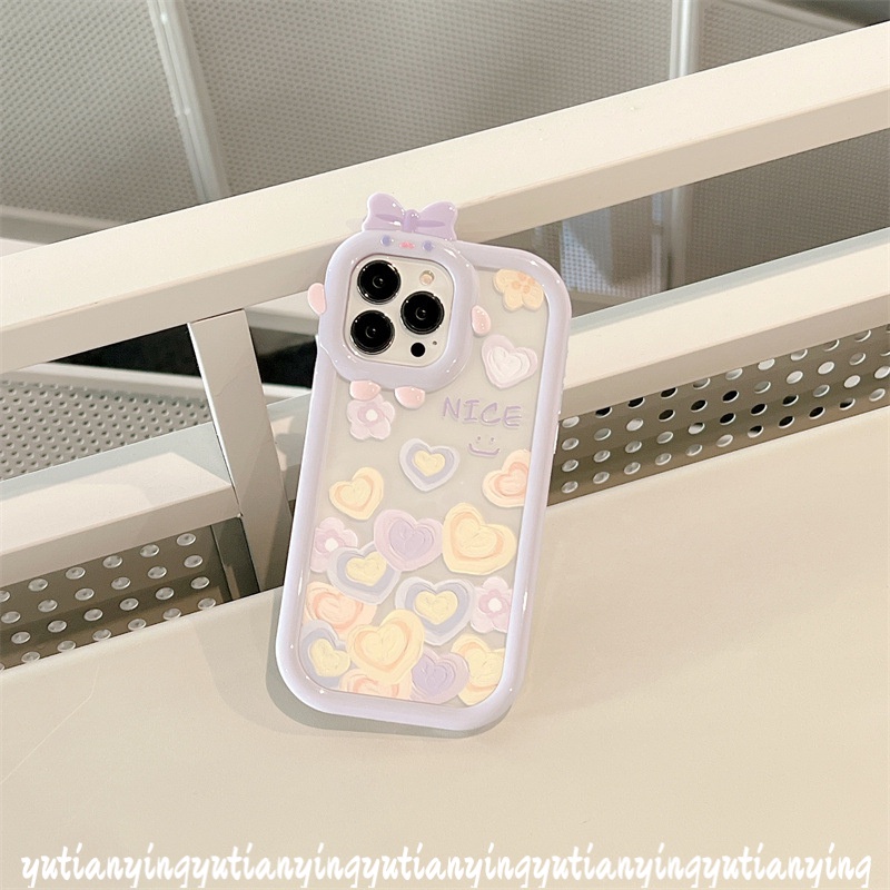 Soft Case Desain Kartun Monster Hati Senyum 3D Warna Permen Untuk IPhone XR 7plus X 6 6S 7 8 14 Plus 11 13 12 Pro MAX XS MAX SE