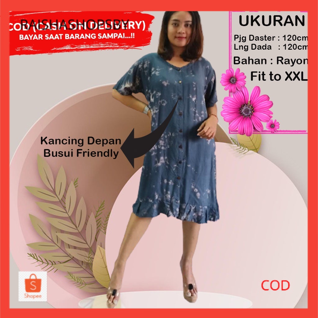 Daster Busui Kekinian Jumbo Tie dye / Daster Tie dye Busui Pendek / Baju Tidur Wanita Dewasa Sexy