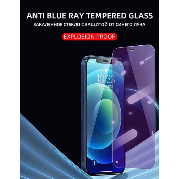 Full Coverage Anti Blue Light Screen Protector for IPhone 11 12 Pro Max Mini Tempered Glass for iPhone 6 6s 7 8 Plus X XS Max XR SE 2020