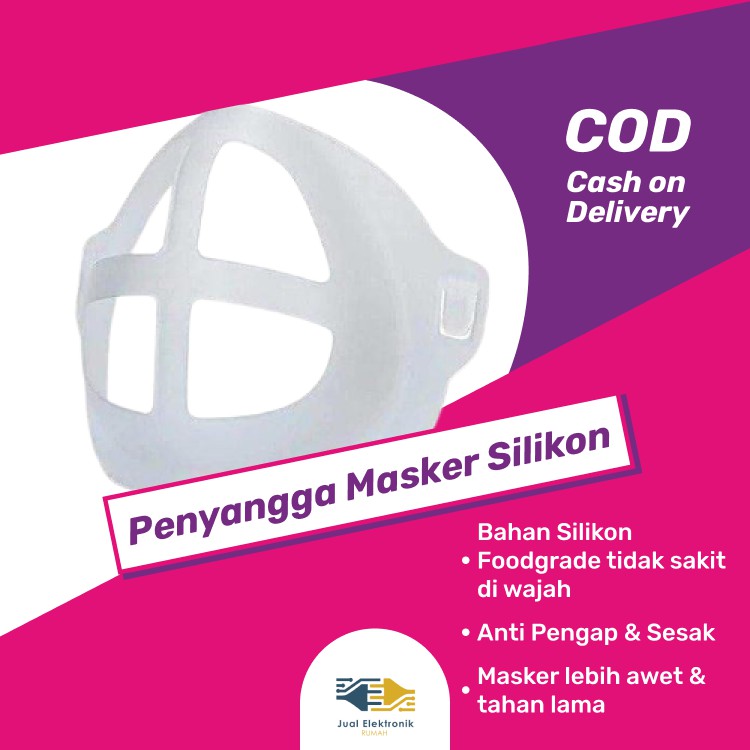 Penyangga Masker Silikon 3D Mask Bracket Support untuk Sirkulasi Udara Masker