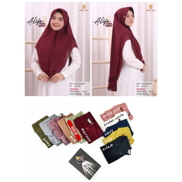 jilbab hijab khimar syar'i labella ceruty babydoll ori original syar'i labellla hijab termurah