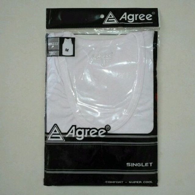 3 PCS Singlet Agree Pria Dewasa / Singlet Katun Pria / Singlet Pria Murah / Singlet Pria Adem