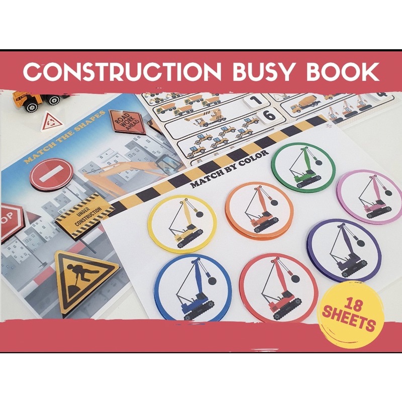 Finn Fun World Busy Book Anak - CONSTRUCTION BUSY BOOK