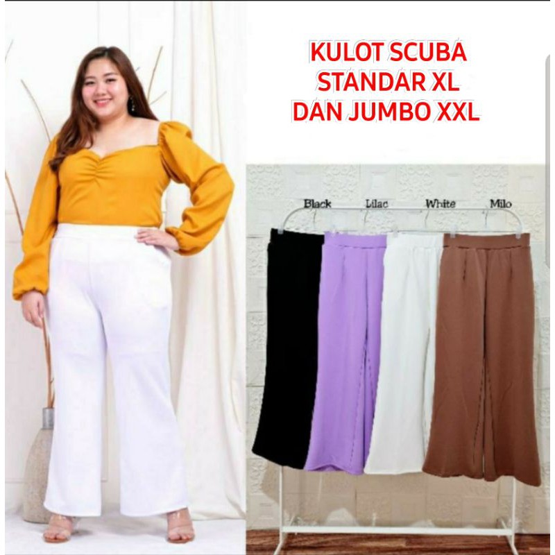 Kulot Panjang Polos Bahan  Scuba  Premium  Standar BB 45 