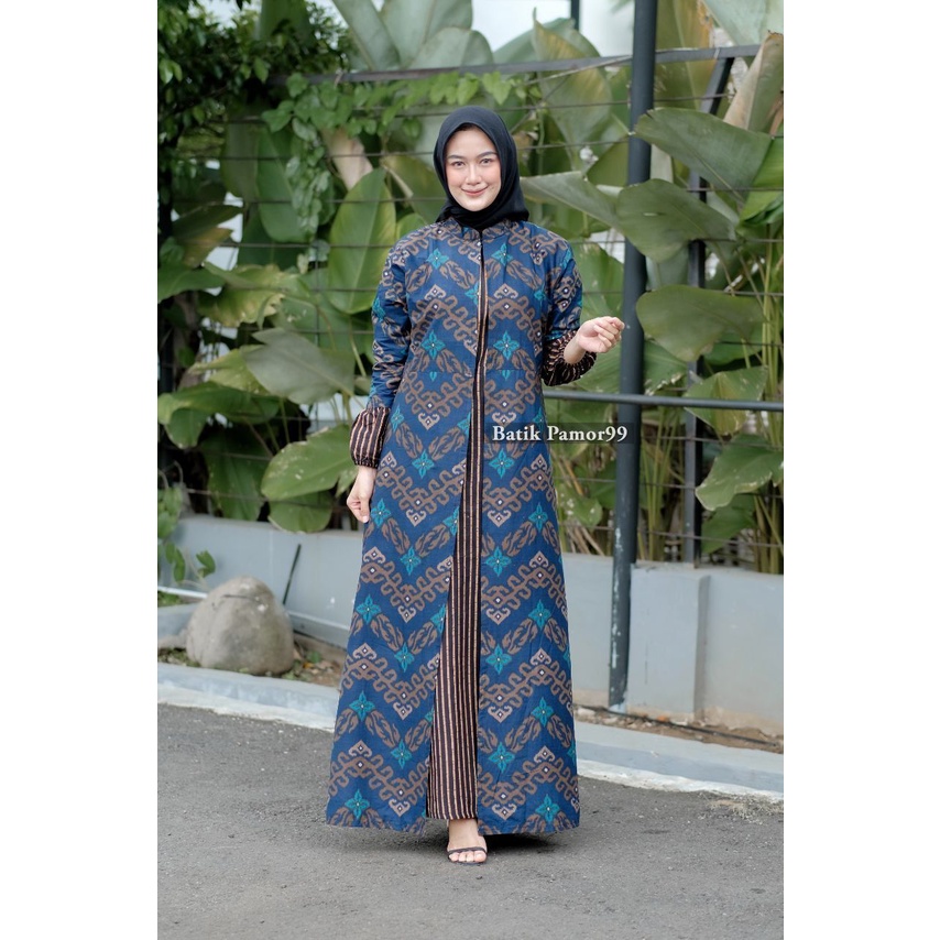 Batik couple keluarga sarimbit batik modern terbaru motif songket navy