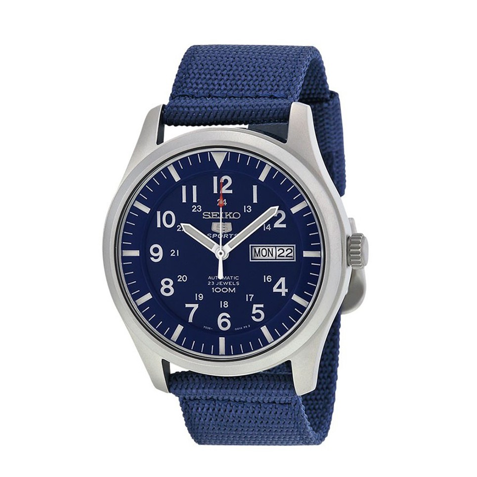 Seiko 5 Sports SNZG11K1 Automatic Blue Dial Stainless Steel Case Jam tangan Pria