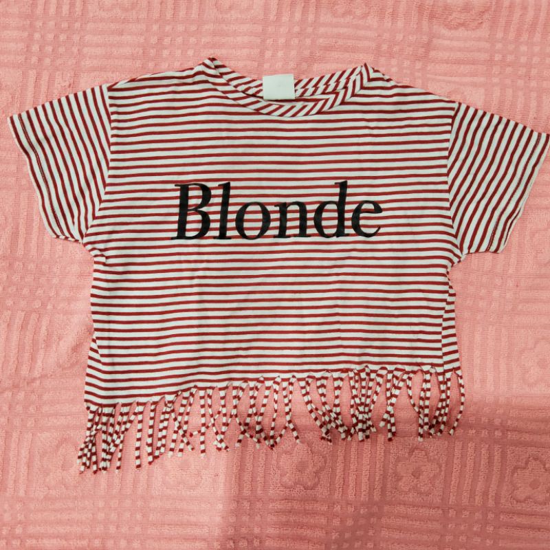 ZARA Blonde Striped Shirt