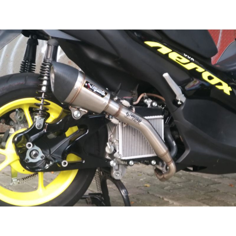 Kenalpot Knalpot Shijiro Tipe Cobra R1 Se Aerox new Aerox old  Original Produk Shijiro Racing