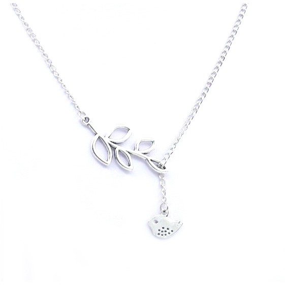 OILA kalung bandul burung necklace leaves bird necklace jewelry (3D1) jka150