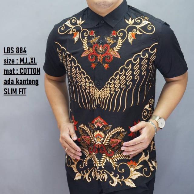 NEW BATIK KEMEJA ORIGINAL SLIMFIT LS537