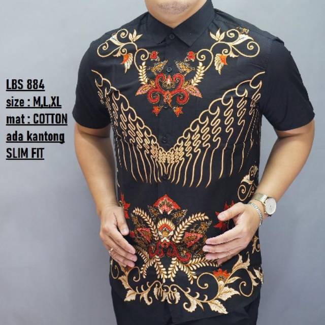 NEW BATIK KEMEJA ORIGINAL SLIMFIT LS537