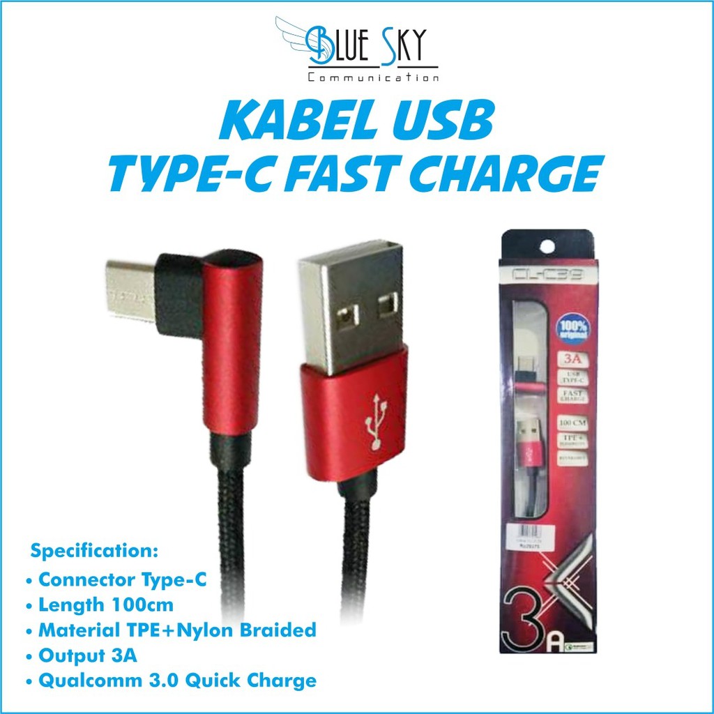 KABEL USB CL39 1M TYPE C QUALCOMM 3.0 FAST CHARGING