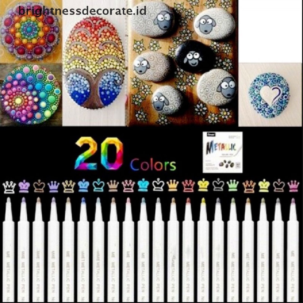 [birth] 20 colors Premium Acrylic Pens Marker Pens Paint Pen Write on Stones Glass [ID]