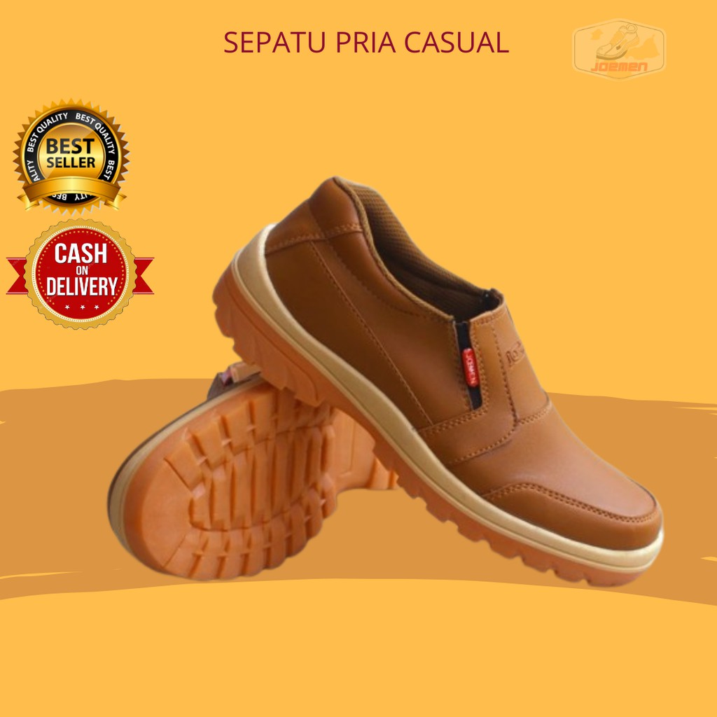 SEPATU KULIT JOEMEN J 40 ORIGINAL IMPORT SEPATU PRIA SLIP ON