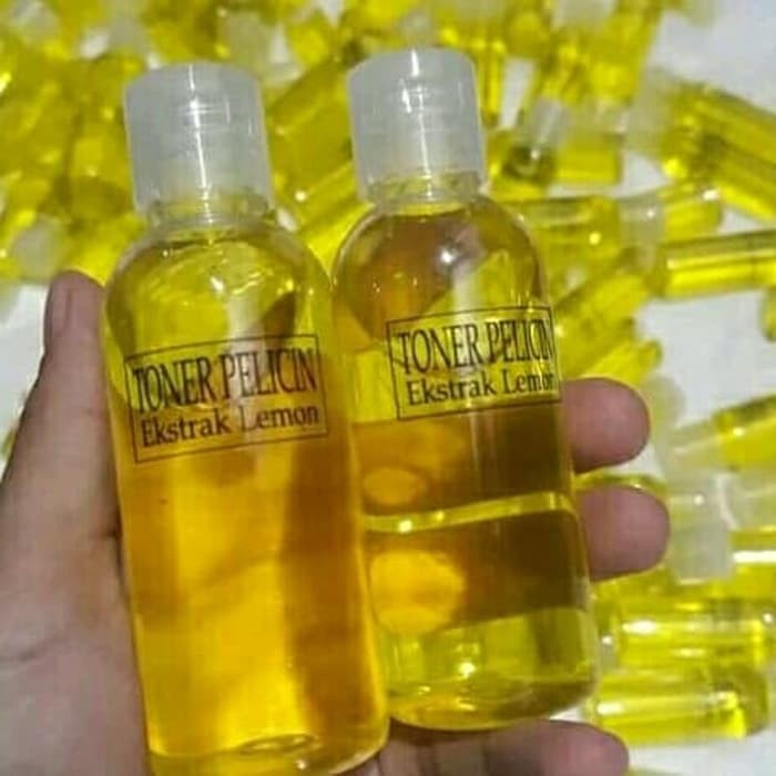 Toner Pelicin Wajah Ekstrak Lemon 60ml Original / Toner Lemon Whitening