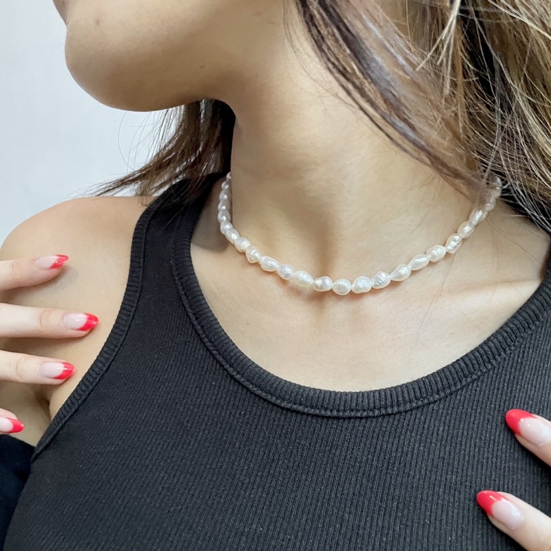 Freshwater pearl necklace / choker / kalung mutiara air tawar