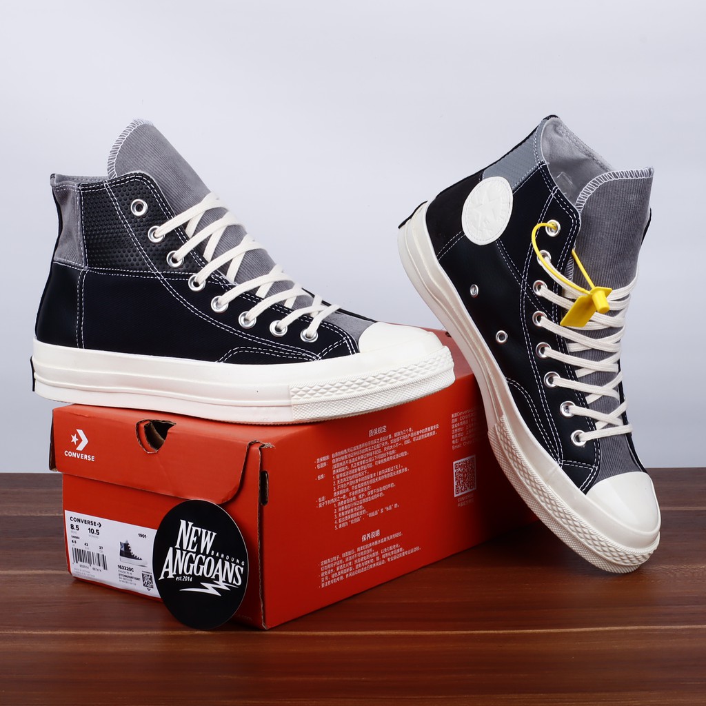 Jual Sepatu Converse Chuck Patchwork Mixed Black Grey | Shopee Indonesia