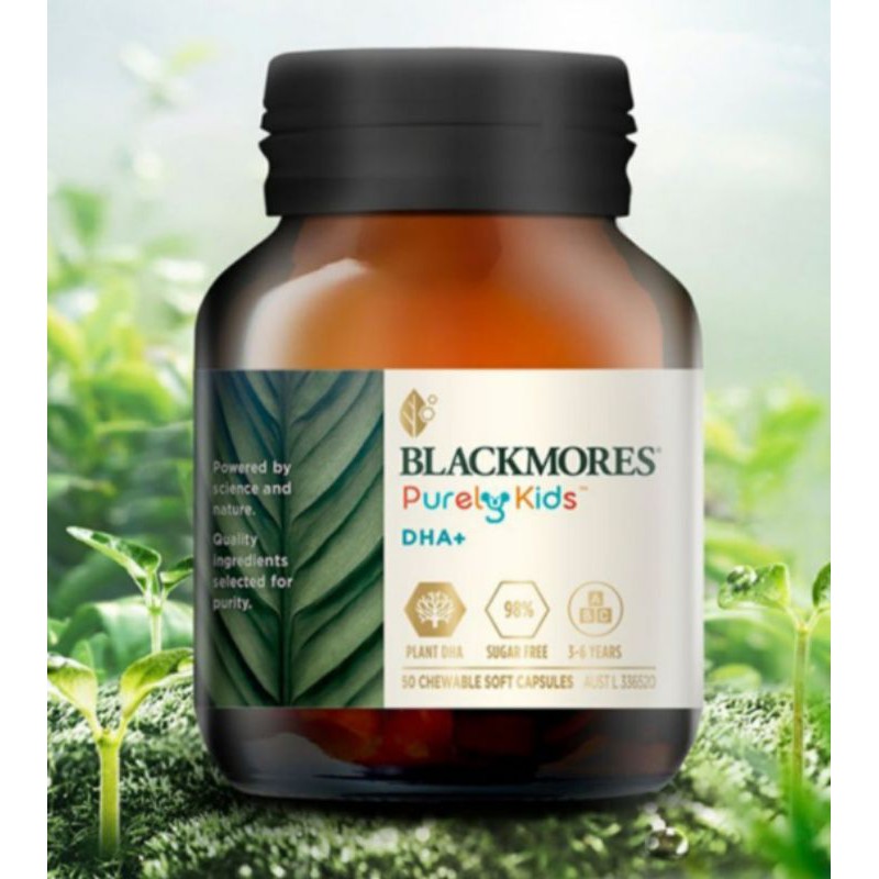 Blackmores Purely kids DHA + vitamin anak - 50 chew soft capluse