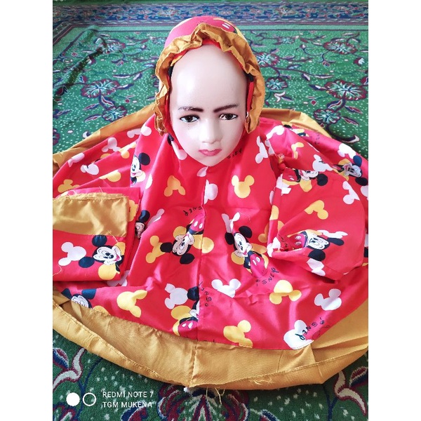 (Ready siap kirim) MUKENA ANAK PEREMPUAN  KATUN ADEM MOTIF KARTUN USIA 2 3 4 5 TAHUN size M L dan XL MUKENA ANAK 2-5 TH / MUKENA KARAKTER-Disney orens