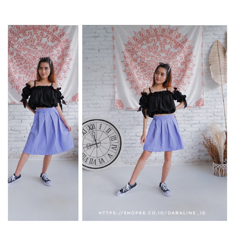 DARALINE PURPLE PLAIN SKIRT