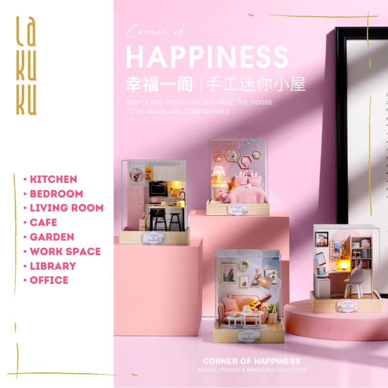 Lakuku - DIY miniatur interior rumah doll house maket room