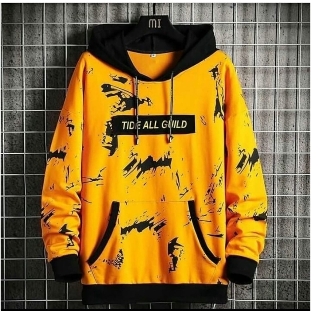 Tide All Guild Cowo / Sweater Cowok Distro Keren 2021 / Jaket Pria Terbaru 2021 Keren Gaya / Jaket Hoodie Pria / Hoodie Pria Tebal / Sweater Pria Terbaru 2021 / Hoody Pria Distro Original / Warna Hitam / Kuning / Putih / COD / Bayar Ditempat