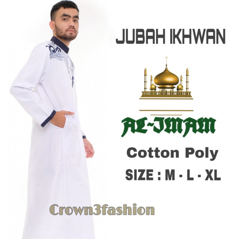 Jubah Pria Viral Terbaru Jubah Ikhwan Bordir Terlaris √ COD OK