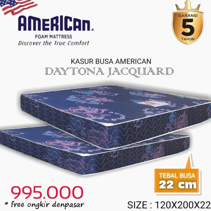 }}}}}}] Kasur busa super merk American foam tyoe Daytona jacquard 120x200