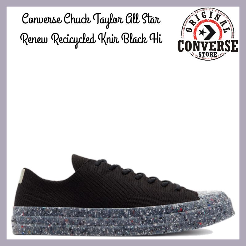 ORIGINAL CONVERSE CHUCK TAYLOR ALL STAR RENEW RECYCLED KNIT BLACK Hi 170867C MALE