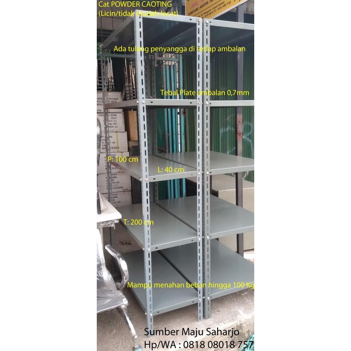 

Filling Cabinet / Rak Besi Arsip Rak Gudang Lemari Arsip Uk. 100X40X200 Cm Murah Grosir Kualitas Terbaik