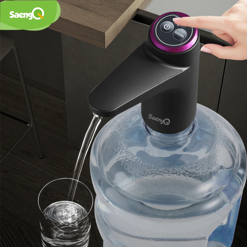 SaengQ Pompa Elektrik Air Minum Galon Rechargeable - B2 HITAM