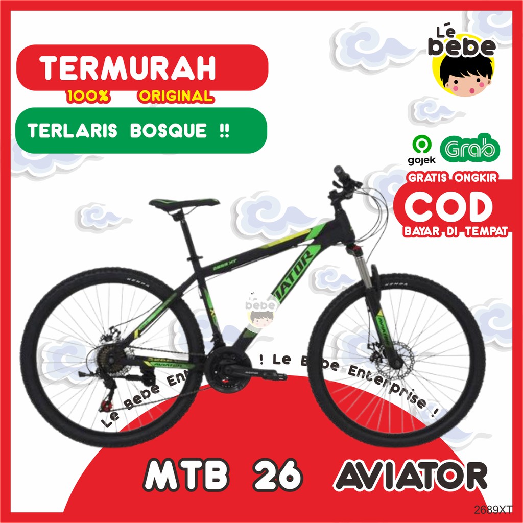 Sepeda Gunung MTB 26 Aviator 2689 xt Sepeda Lipat Sepeda Gunung Road Bike Sepeda Artis SNI ORIGINAL