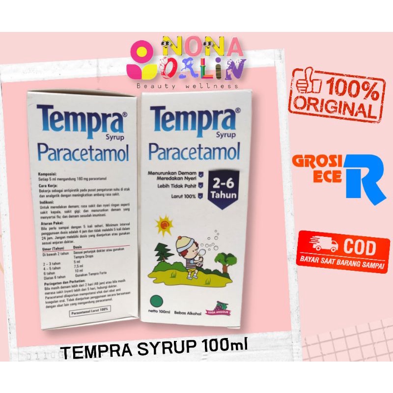 TEMPRA SYRUP 100ml | Tempra | Tempra Sirup | Penurun Panas Bayi | Obat Penurun Panas Anak
