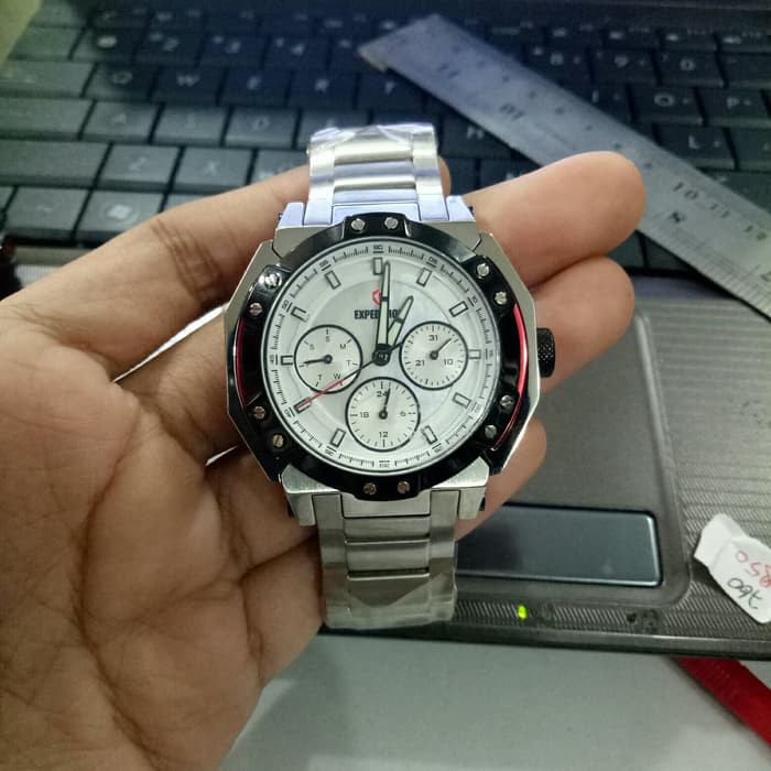 JAM TANGAN WANITA EXPEDITION E 6385 SILVER WHITE ORIGINAL GARANSI RESMI 1 TAHUN