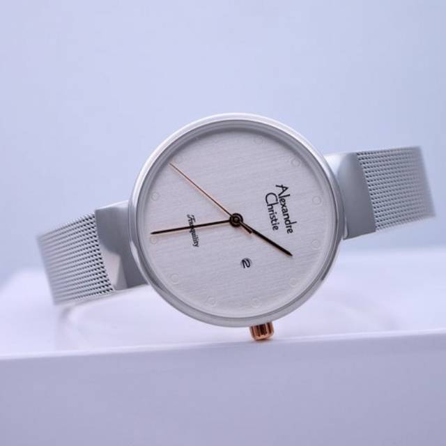 Jam tangan Wanita Alexandre Christie AC 2509 Ladies White Original